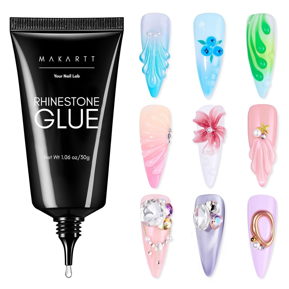 image:imageMakartt 3D Gel Nail Art Sculpting Gel Glue for Drawing Molding Sculpture Gems and Decoration No Wipe Clear Gel Polish for DIY Nail Designs 15gA15Clear 5 in 1 Nail Art Glue