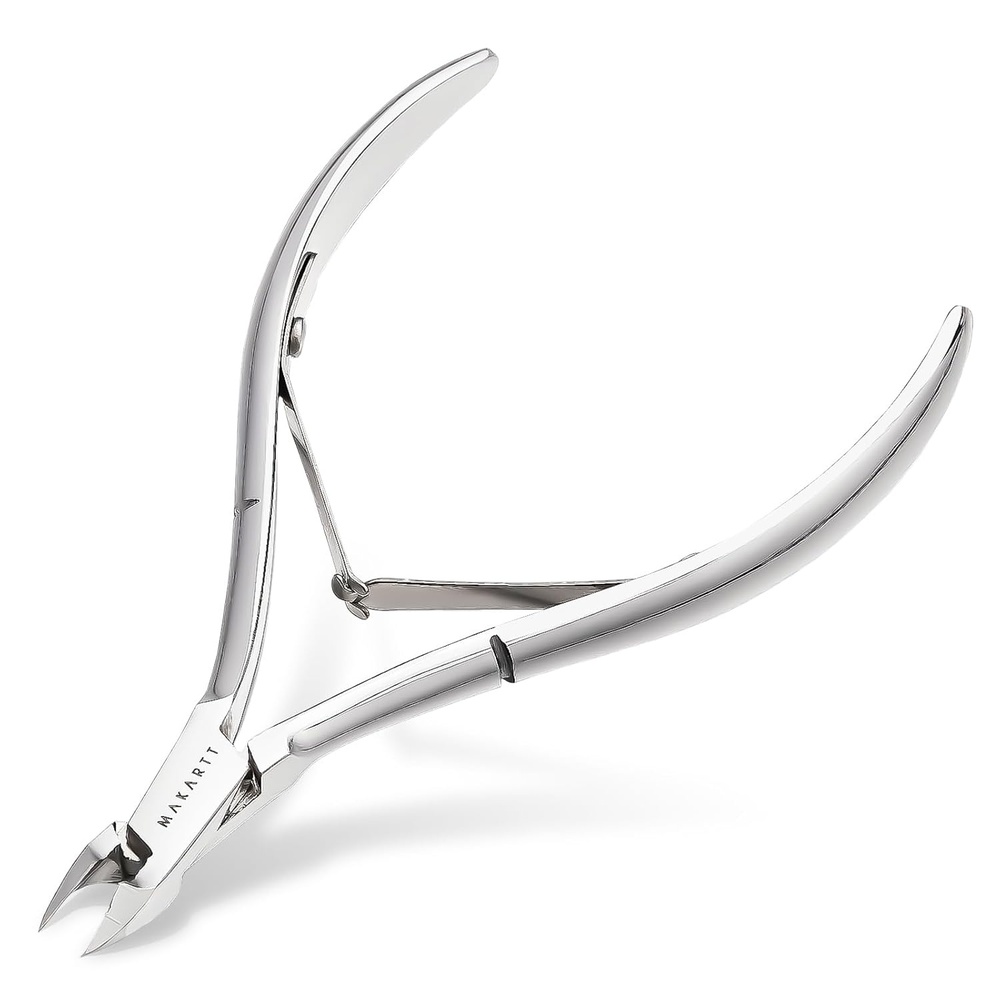 image:imageMakartt Cuticle Nipper Full Jaw Sharp Nail Trimmer Cutter for Care amp Prep Manicure Kit for Home and Salon Use Silver Pack of 1Silver Cuticle Nippers 1 Pack