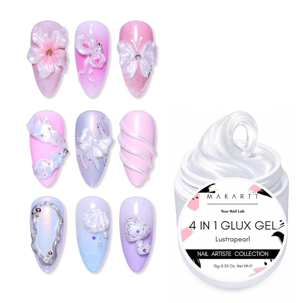 image:imageMakartt White 3d Gel Nail Art 4in1 3d Nail Gel Sculpting Gels White Nonsticky for Extension Shaping 15ML Solid Builder Nail Gel for Nail Strengthen amp Sculpture Gels for Nails Salon HomePearl White