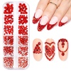 A9- Nail Decoration Red Rhinestone