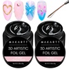 2pcs 8ml 3D Foil Nail Gel