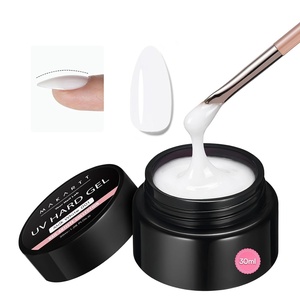 Makartt 3D Gel Nail Art: 4 in 1 Clear Solid Gel Builder for Extension UV Nail Glue for Acrylic Nails Rhinestones 3d Sculpting Gels Hard Gels for Nails UV/LED Nails Lamp Required 15ML 2 Bottles(Milky White Gel Builder)