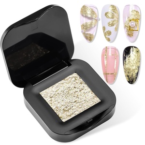 Makartt 3D Sculpting Gel for Nail Art: No Wipe UV Texture Gel, 5g Gold Fairy Aurora Powder Glitter Mud for Nails & Charms(Gold)