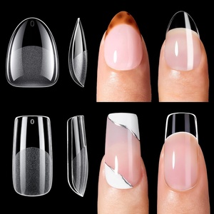 Makartt Almond Nail Tips: 510pcs Full Cover Extra Short Fake Nails, 15 Sizes Soft Gel Half Matte Pre-shape Soak Off for Press on Nails DIY for Extension No Crease Acrylic Nail Manicure Salon Home(Short Oval & Medium Square)