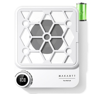 Makartt Compact Rechargeable Nail Dust Collector – 5500RPM Dust Collector Nail Tech ERYNOS Adjustable Speed,Quiet for Polishing Cuticle Manicure Salon&Home Use With 10pcs Filters&Dust Brush White(ERYNOS White)