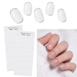 Makartt Semi Cured Gel Nail Strips Kit 2 Packs – Real Gel, HEMA & TPO Free, 16 Sizes Anti-Lift Fit, UV Light Required, Salon Quality, Long Lasting, Includes Dual-Ended Tool & Prep Kit (Crystal Clear)(Crystal Clear)
