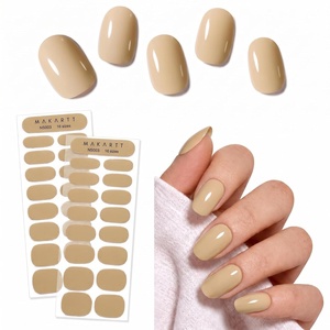 Makartt Semi Cured Gel Nail Strips Kit 2 Packs – Real Gel, HEMA & TPO Free, 16 Sizes Anti-Lift Fit, UV Light Required, Salon Quality, Long Lasting, Includes Dual-Ended Tool & Prep Kit (Crystal Clear)(Soft Nude)