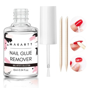 Makartt Solid Nail Glue Gel: Extra Strong Gel Nail Glue for Press On Nails & Fake Tips Long-Lasting Strong Adhesion Nails Glue for Acrylic Nails Clear 3D Gels for Nail Art Home Salon UV Light Cured(Nail Glue Remover (10ML))