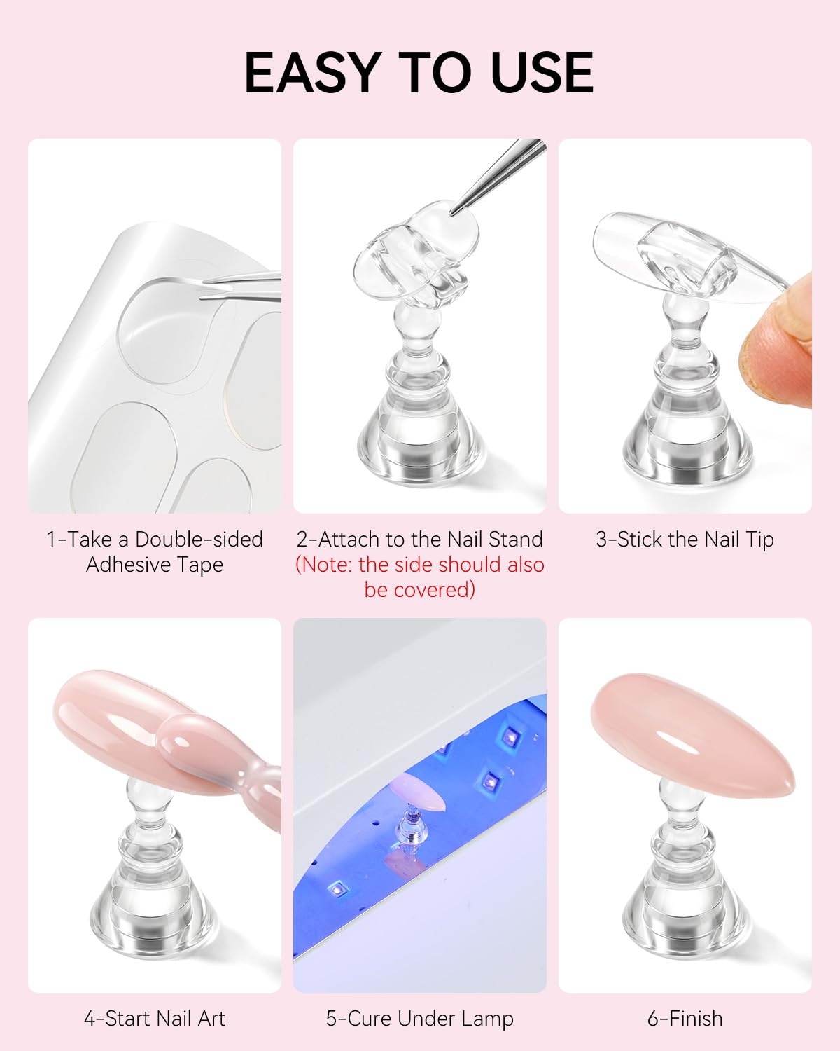 image:imageMakartt Press on Nail Stand for Nail Art Practice and Display 10PCS Strong Magnetic Tip Holders with 2 Clear Bar Bases 1 Cloud Nail Holder amp 200 Adhesive Tabs for Beginners Nail TechPedestal