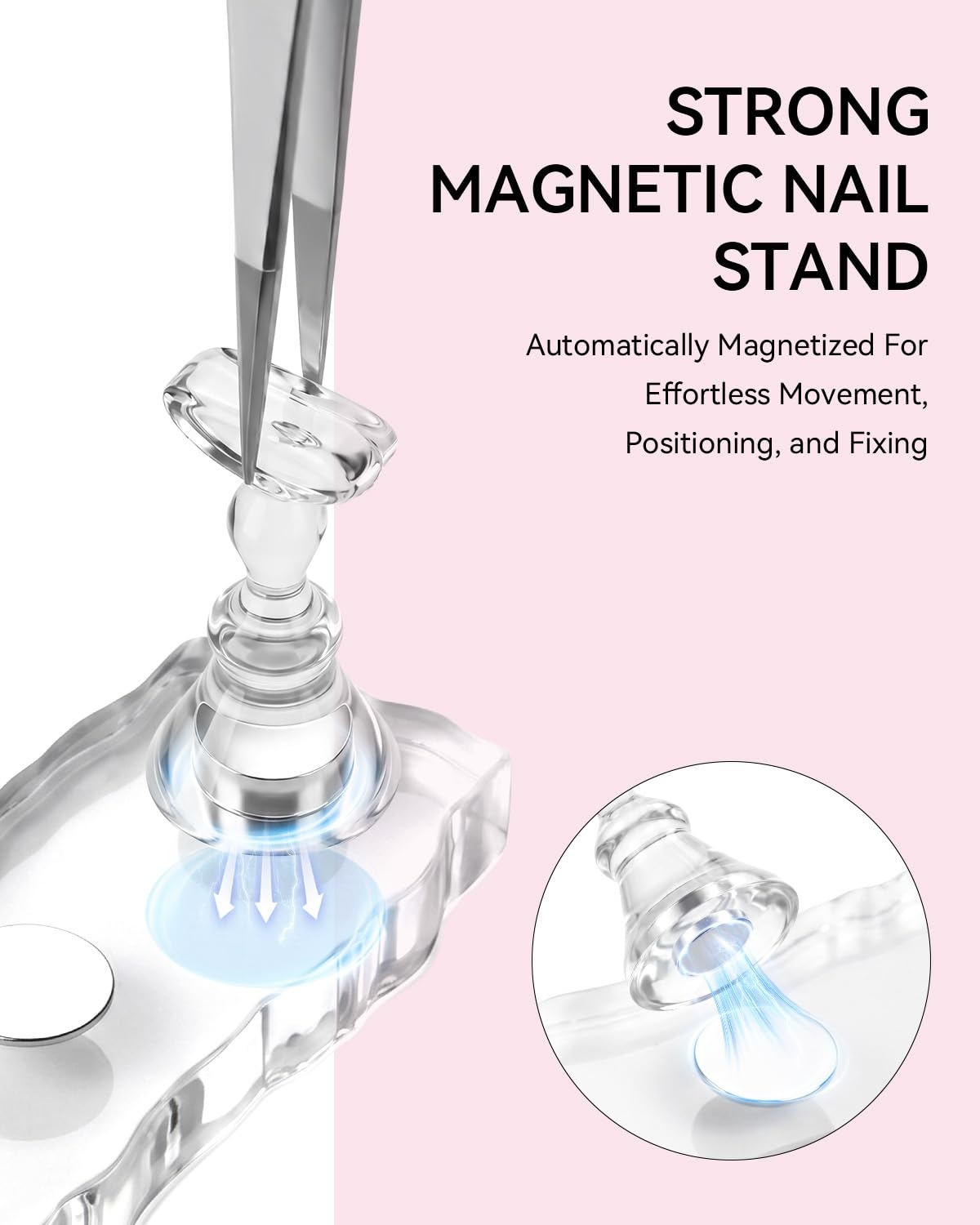 image:imageMakartt Press on Nail Stand for Nail Art Practice and Display 10PCS Strong Magnetic Tip Holders with 2 Clear Bar Bases 1 Cloud Nail Holder amp 200 Adhesive Tabs for Beginners Nail TechPedestal