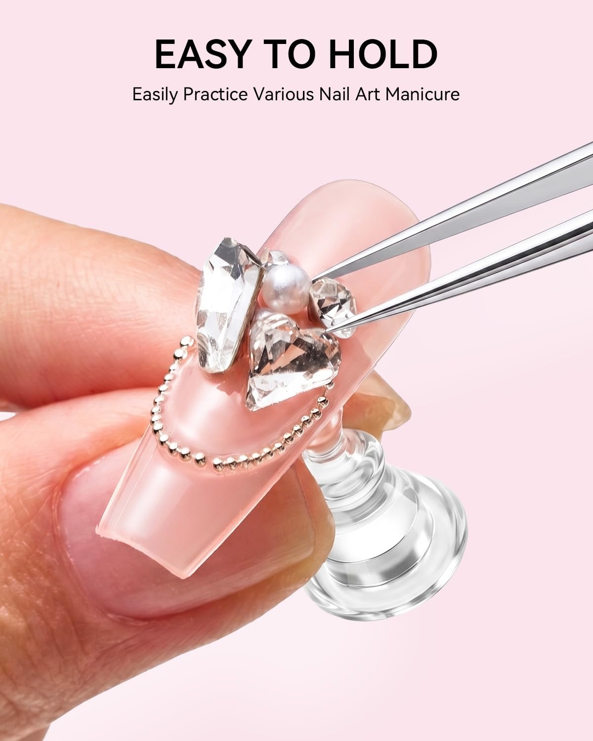 image:imageMakartt Press on Nail Stand for Nail Art Practice and Display 10PCS Strong Magnetic Tip Holders with 2 Clear Bar Bases 1 Cloud Nail Holder amp 200 Adhesive Tabs for Beginners Nail TechPedestal