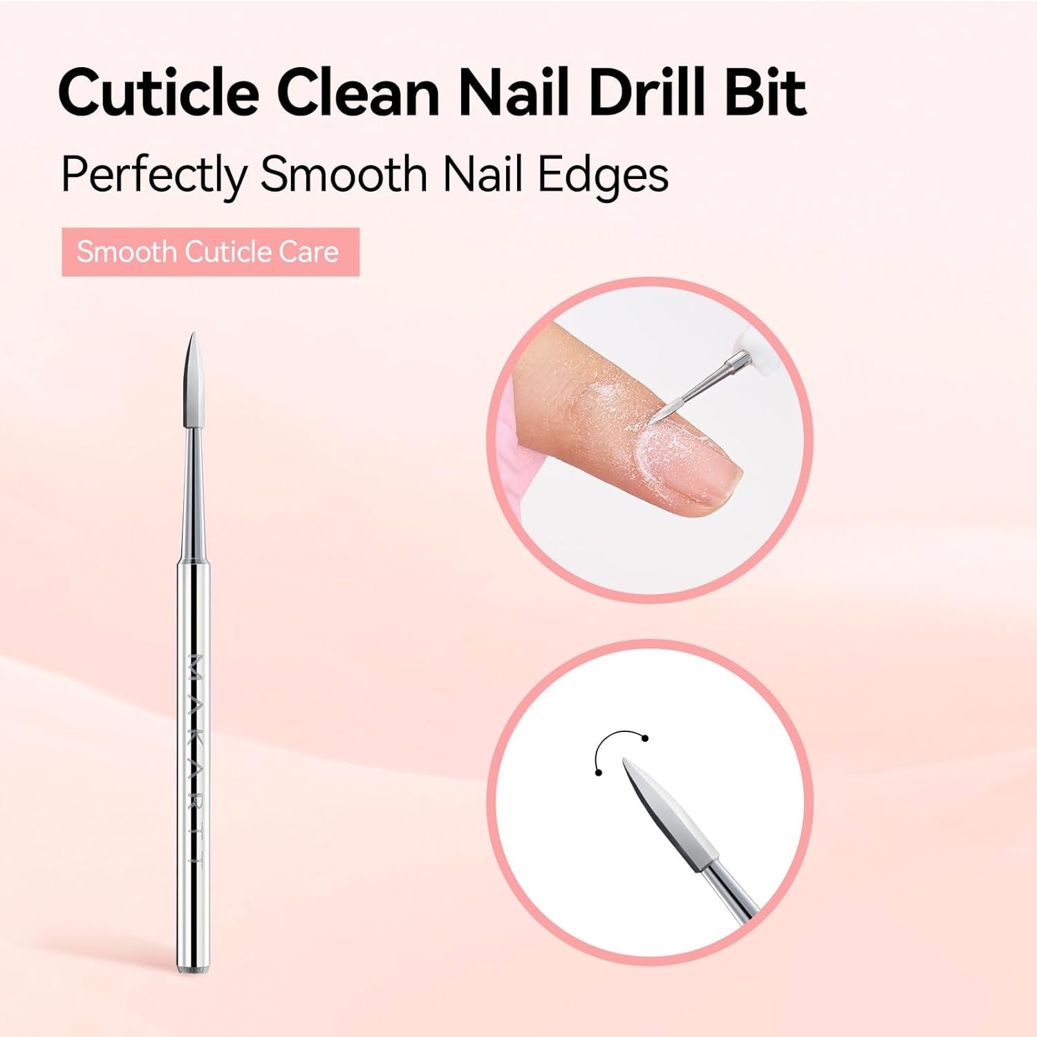 image:imageMakartt Cuticle Nail Drill Bit 2 Pcs Safety Tungsten Carbide Cuticle Remover Drill Bit Needle Bit Nail Cleaner Dead Skin Nail Prepare 332 for Electric Nail File Nail Buffer Bit3XF SilverFineCuticle Drill Bit