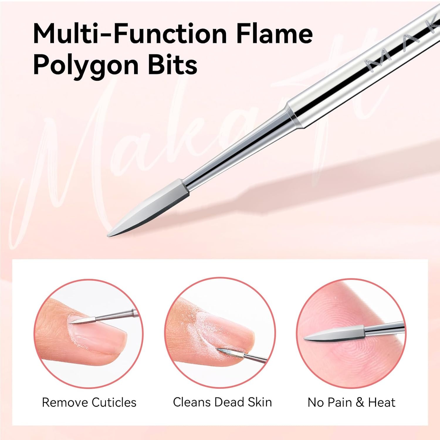 image:imageMakartt Cuticle Nail Drill Bit 2 Pcs Safety Tungsten Carbide Cuticle Remover Drill Bit Needle Bit Nail Cleaner Dead Skin Nail Prepare 332 for Electric Nail File Nail Buffer Bit3XF SilverFineCuticle Drill Bit