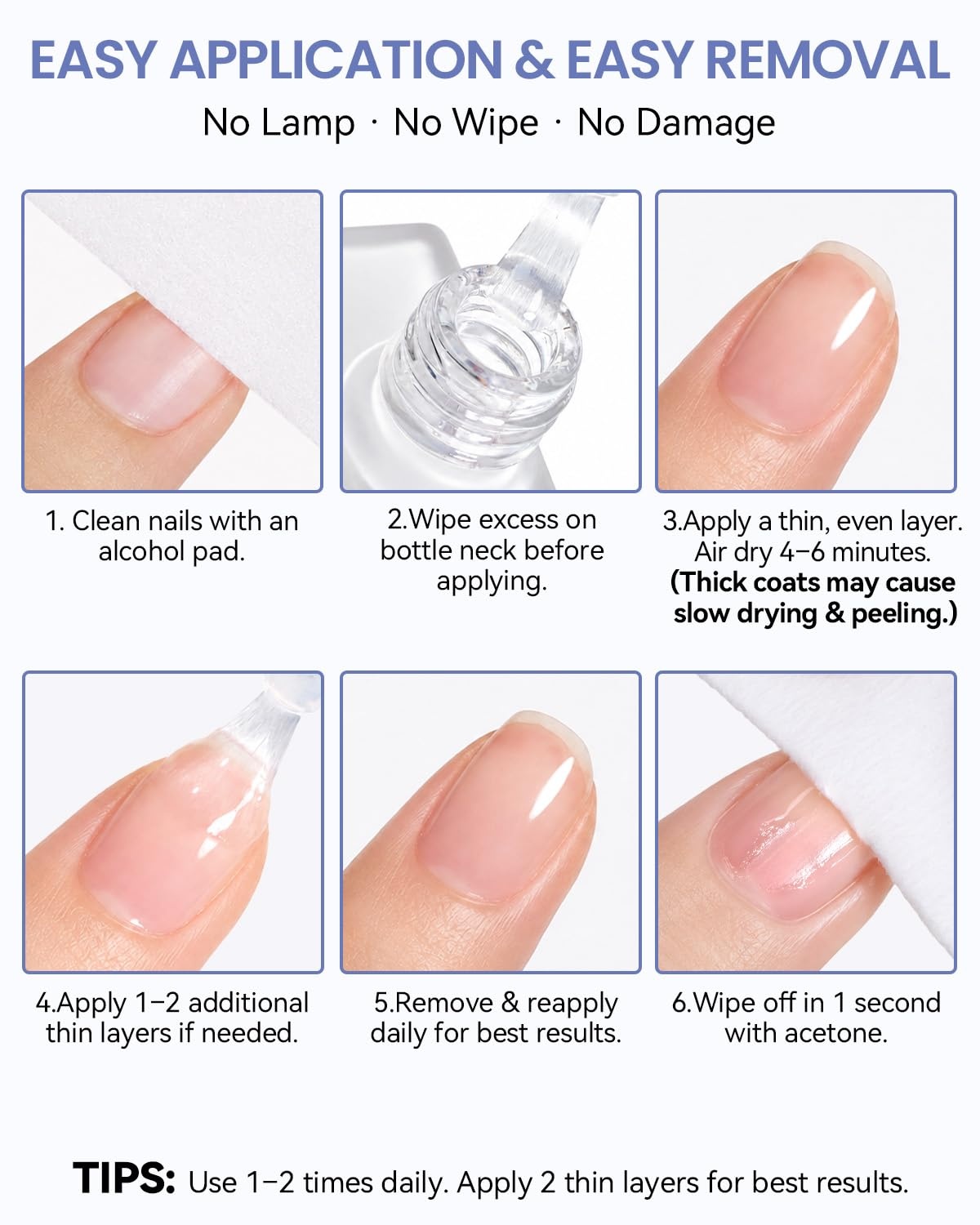 image:imageMakartt Nourishing Nail Strengthener for Damaged Nails WaterBased Keratin Nail Repair Treatment Ridge Filler 30Free Air Dry for Gel Break Peeling Soft Thin Natural Nails Milky White 13mlClear