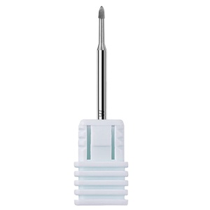 Makartt Cuticle Nail Drill Bit – 2 Pcs Safety Tungsten Carbide Cuticle Remover Drill Bit Needle Bit Nail Cleaner Dead Skin Nail Prepare 3/32” for Electric Nail File Nail Buffer Bit-3XF (Silver,Fine)(Safety Needle Bit)