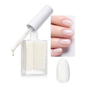 Makartt Nourishing Nail Strengthener for Damaged Nails: Water-Based Keratin Nail Repair Treatment, Ridge Filler, 30-Free Air Dry for Gel Break, Peeling, Soft Thin Natural Nails, Milky White 13ml(Milky White)