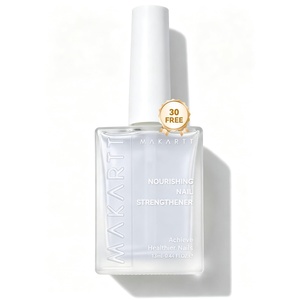 Makartt Nourishing Nail Strengthener for Damaged Nails: Water-Based Keratin Nail Repair Treatment, Ridge Filler, 30-Free Air Dry for Gel Break, Peeling, Soft Thin Natural Nails, Milky White 13ml(Clear)