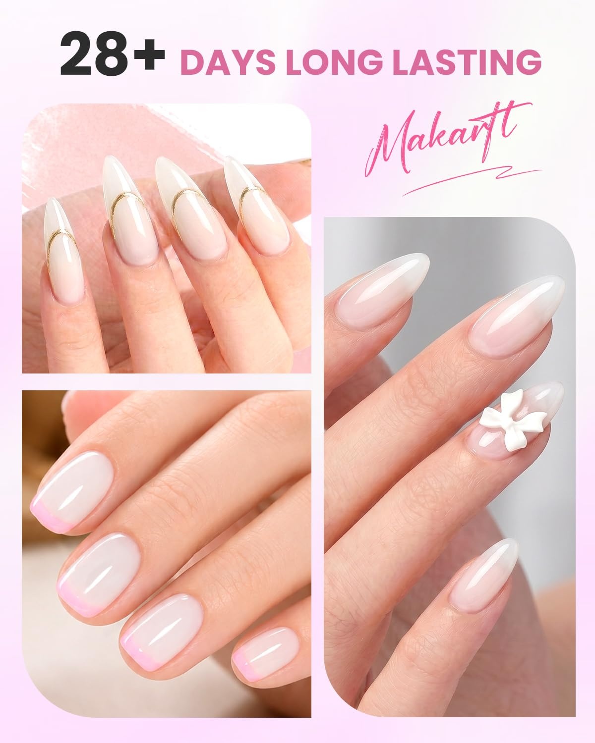 image:imageMakartt Hemafree Rubber Base Gel 6in1 Nude Builder Base Coat 15ML Multifunctional for Nail Strengthen Apex Building Enhance Reinforced Long Lasting Fiber Protect Soak Off UV Salon HomeMilky White