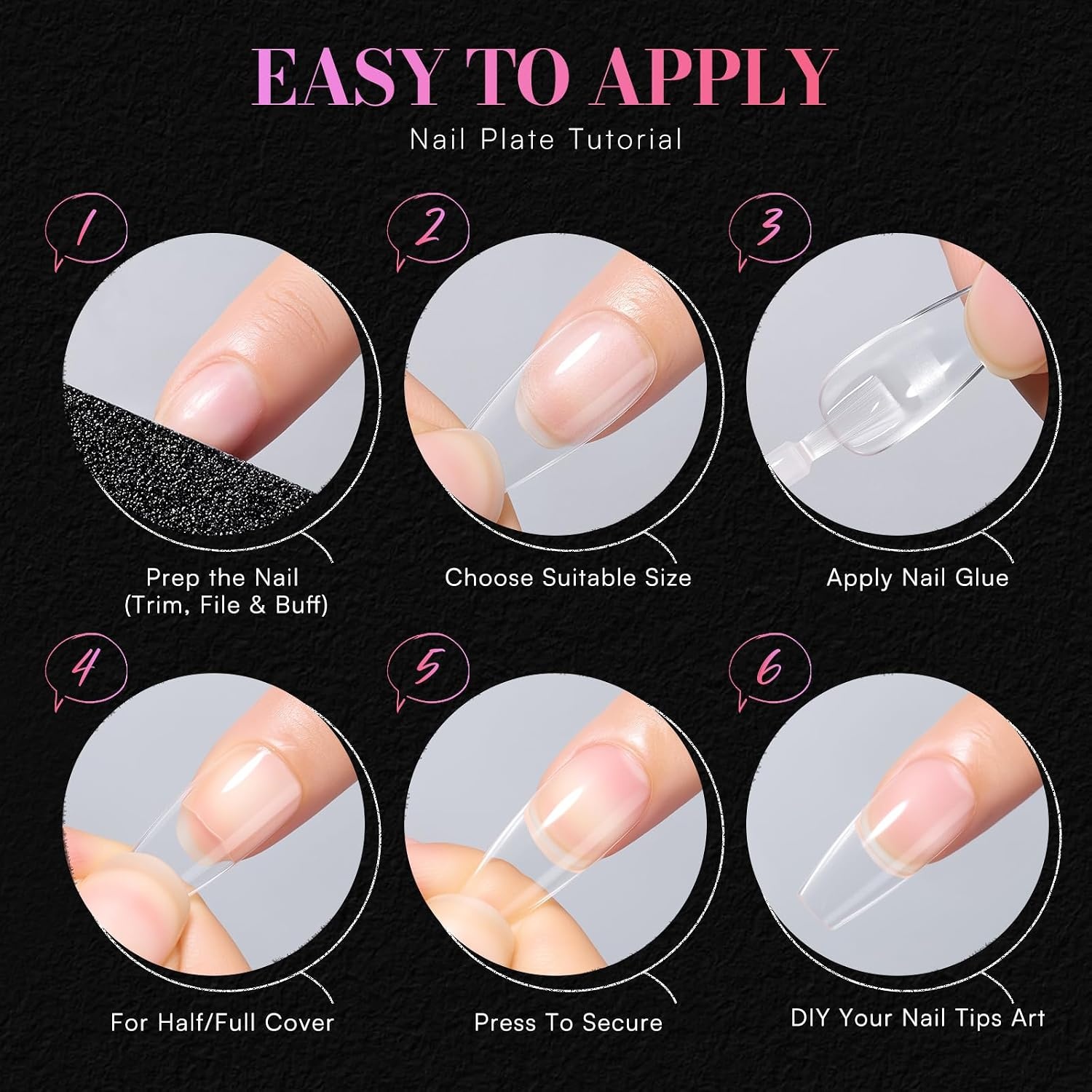 image:imageMakartt Short Duck Nail Tips 504 PCS 15 Sizes with 556575 Clear Full Cover Flare Nails for PressOns DIY PMMA Soft Gel Wide Nail Tips for French 3D Nails Design Salon Home Manicure SuppliesA504 PCSmedium coffin