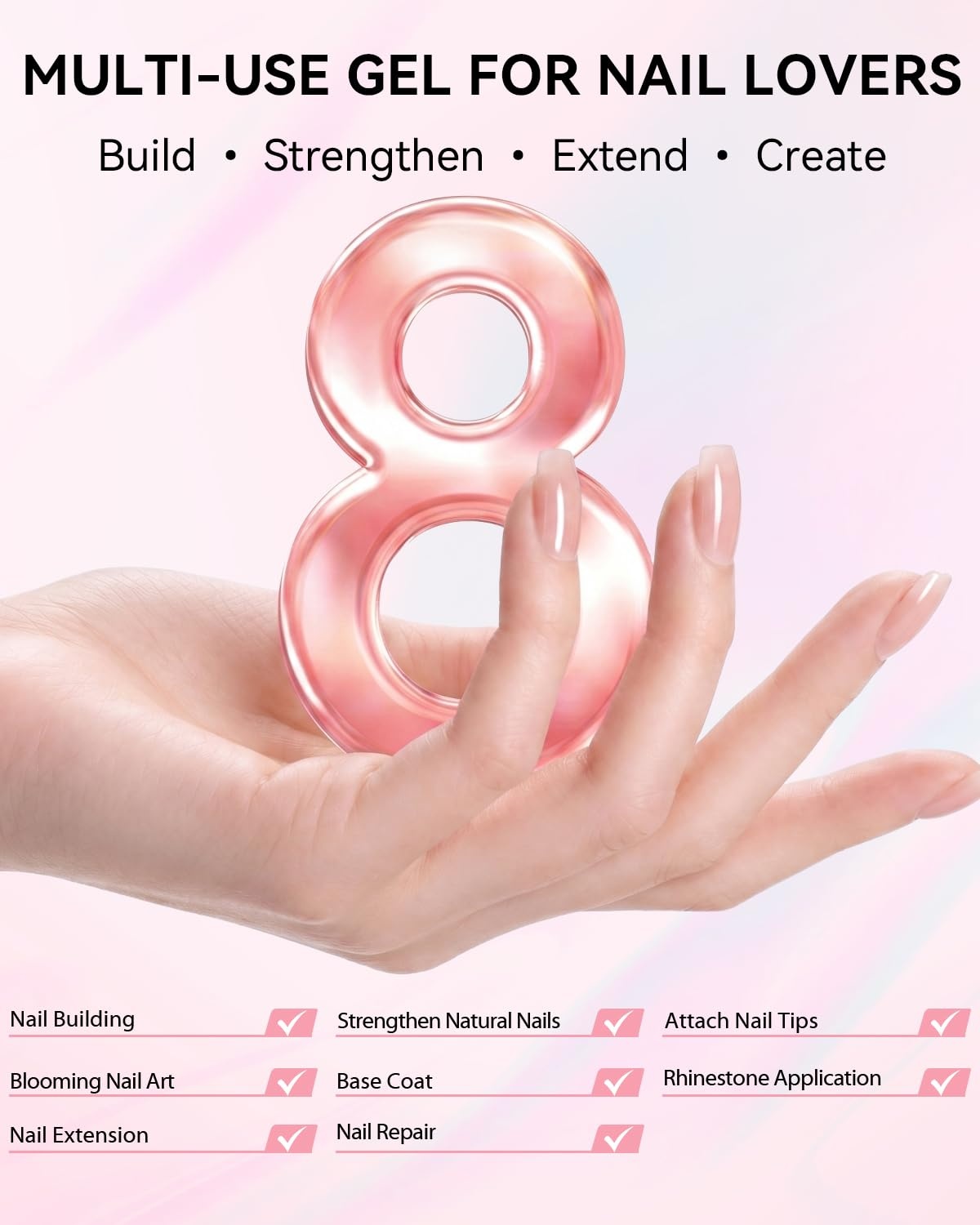 image:imageMakartt 8in1 Gel Builder HEMAFree 15ML Nude Brown UV Lamp Builder Base TPOFree Self Leveling Apex Build Rhinestones Glue Strengthener Repair Salon Home DIY Use LongLasting Low OdorNude 003 HEMAFree