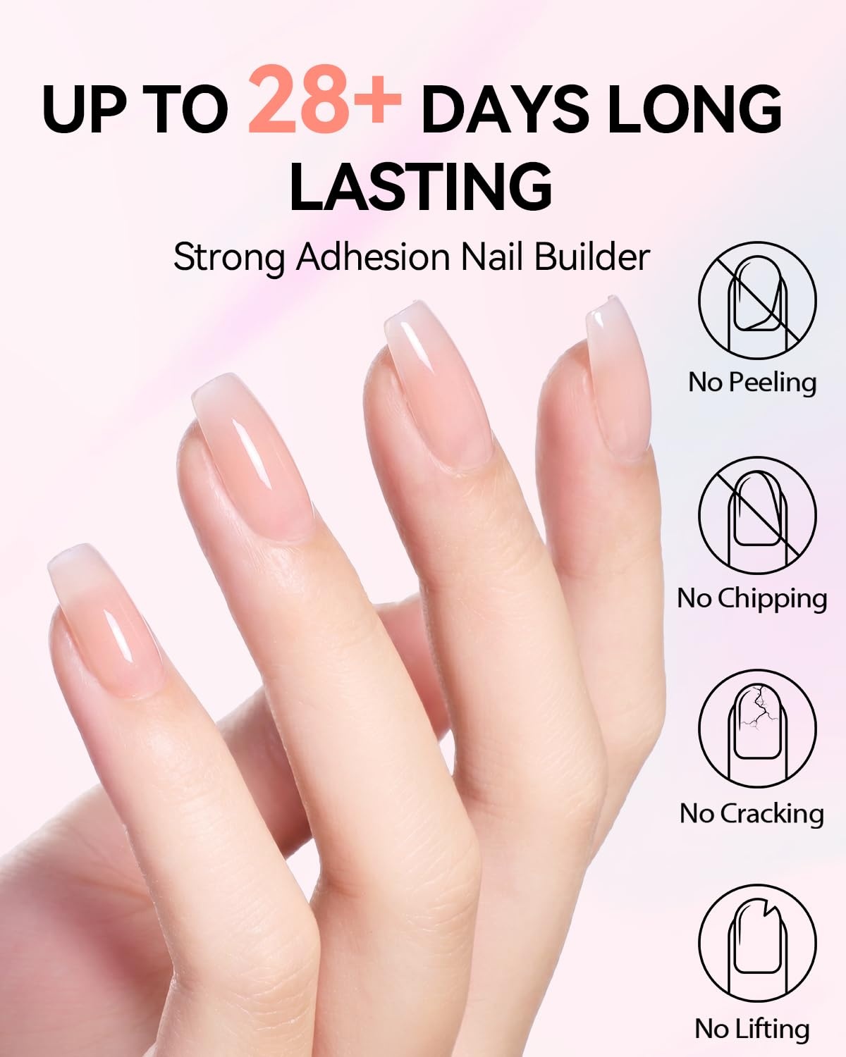 image:imageMakartt 8in1 Gel Builder HEMAFree 15ML Nude Brown UV Lamp Builder Base TPOFree Self Leveling Apex Build Rhinestones Glue Strengthener Repair Salon Home DIY Use LongLasting Low OdorNude 003 HEMAFree