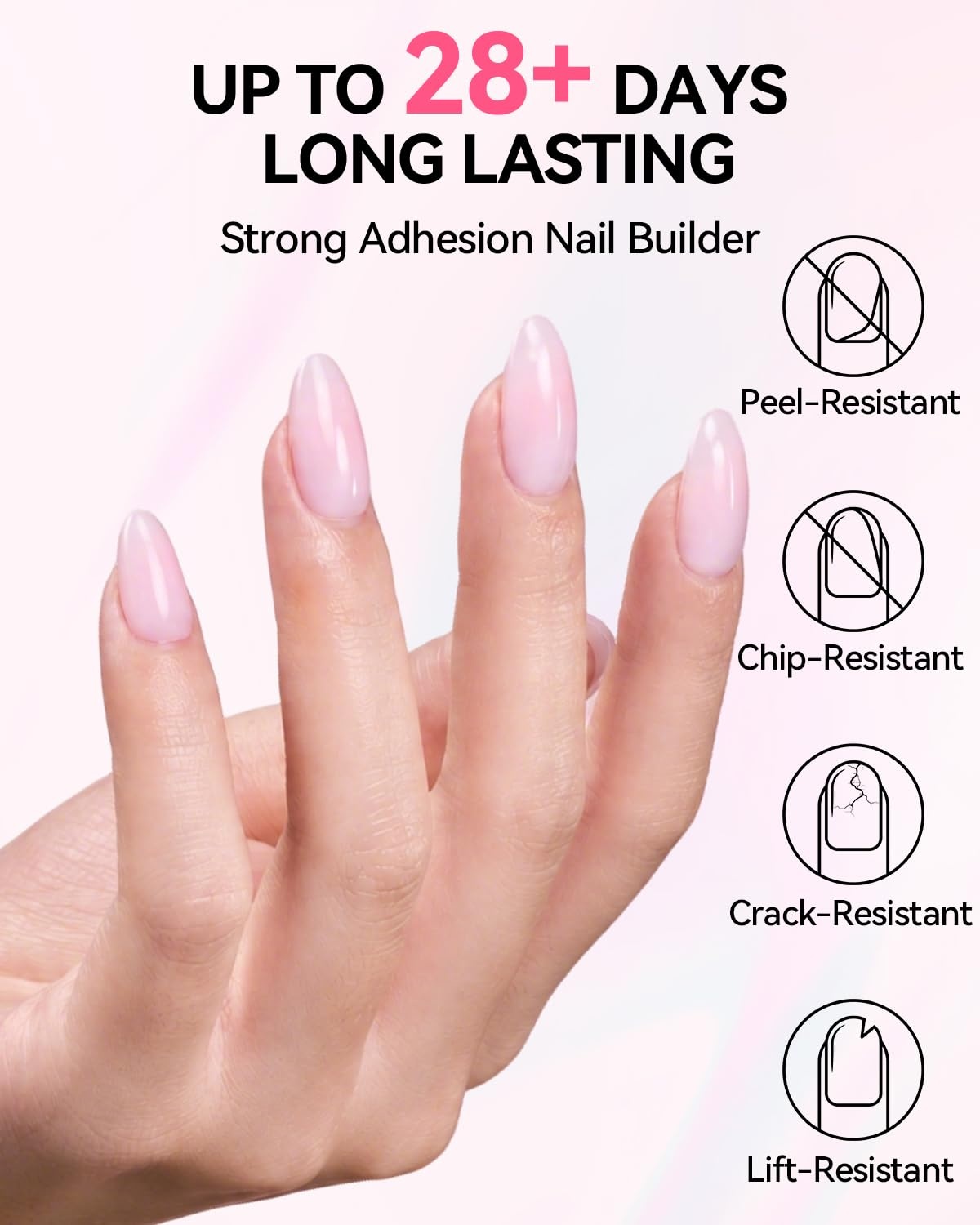 image:imageMakartt 8in1 Gel Builder HEMAFree 15ML Nude Brown UV Lamp Builder Base TPOFree Self Leveling Apex Build Rhinestones Glue Strengthener Repair Salon Home DIY Use LongLasting Low OdorLight Pink 009 HEMA Free