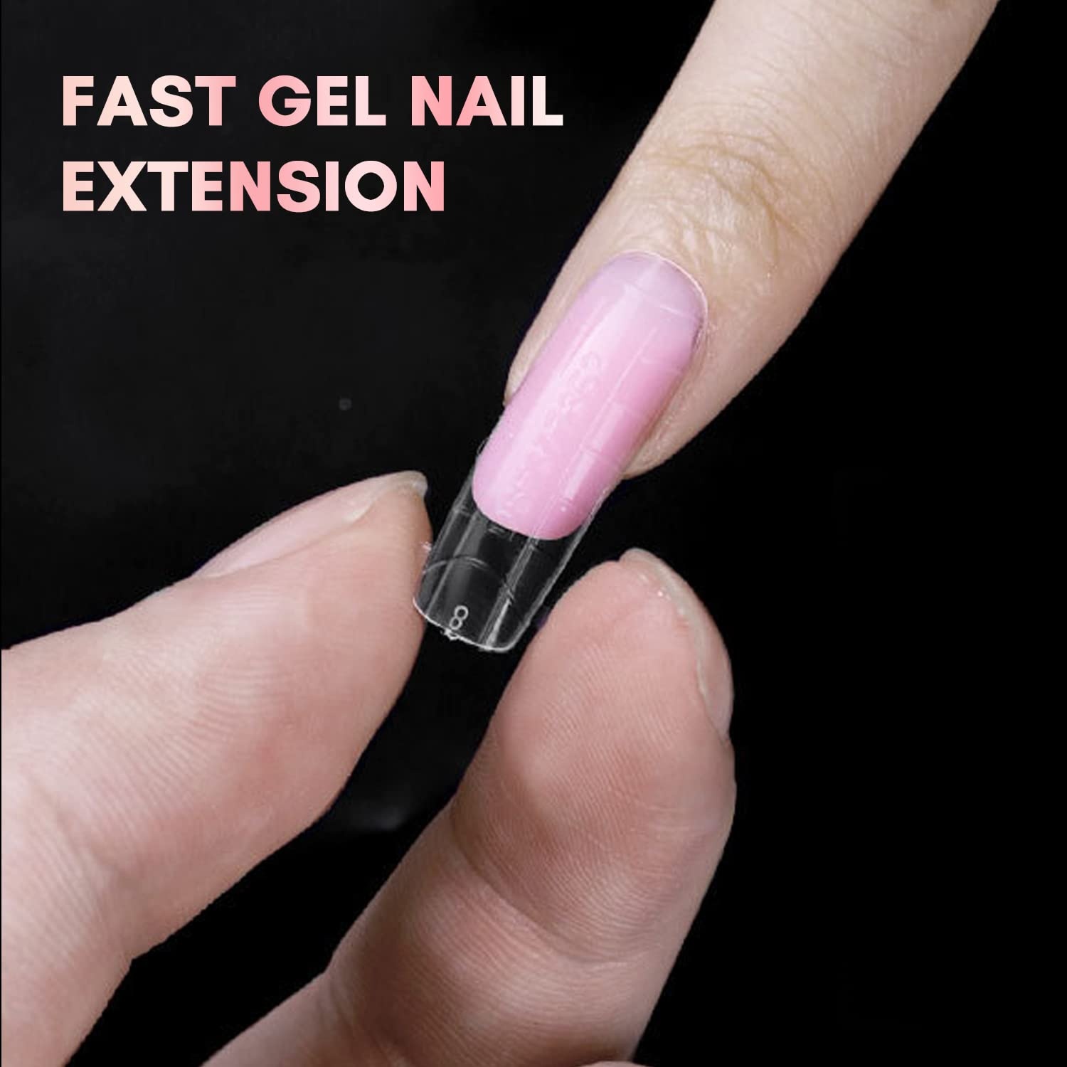image:imageMakartt Dual Forms Clear Molds for Poly Nail Gel 72PCS Square Coffin Shape Full Cover Acrylic Tips with Scales Manicure Tools Salon Home DIY Supplies