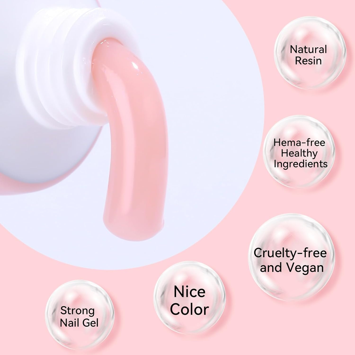 image:imageMakartt Poly Nail Gel Set 4 Colors Strong Builder for Extension Overlay Strengthener 3D Diy Multifunctional Longlasting for Nails French Manicures Home Salon Clear and 3 Pink ShadesWhite Nude Colors