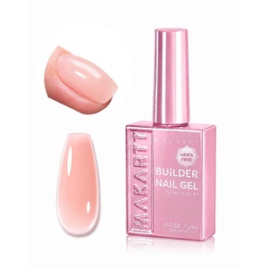 Makartt 8-in-1 Gel Builder: HEMA-Free 15ML Nude Brown UV Lamp Builder Base | TPO-Free, Self Leveling, Apex Build, Rhinestones Glue, Strengthener, Repair, Salon Home DIY Use, Long-Lasting, Low Odor(Nude 003 | HEMA-Free)